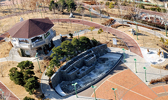 하늘에서 본 서덕출공원의 전체모습