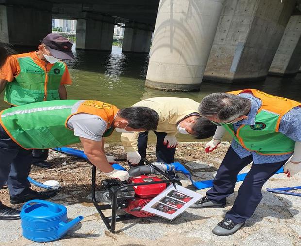 [2020.07.02] 자율방재단, 양수기 현장 훈련 실시_중앙동