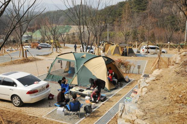 입화산 오토캠핑장 전경(2014년 2월 23일)