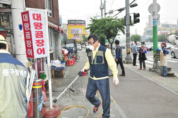 메르스관련 현장대응 상황점검 순시(중앙시장)