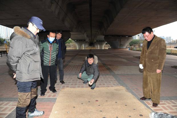 정월대보름행사 신삼호교다리밑