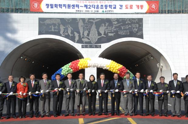 정밀화학지원센터 제2다운초등학교간 도로개통