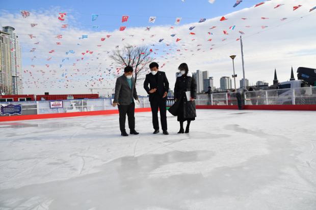 야외빙상장 현장확인