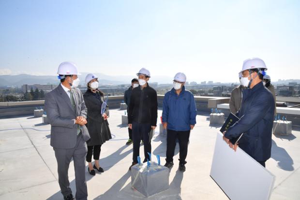 산전만화도서관 공사현장 방문