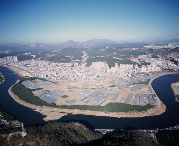 태화강 주변시가지 항공촬영