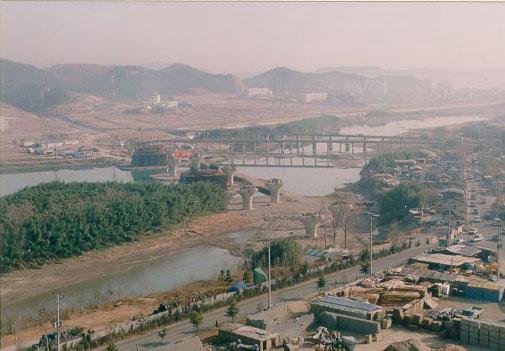 신 삼호교 개설 당시의 모습(1990년)