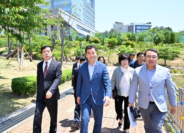 정원조성 현장 방문 혁신휴공원