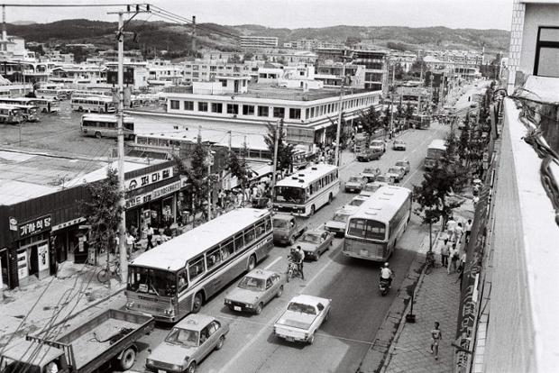 시외버스정류장 주변 시가지 전경