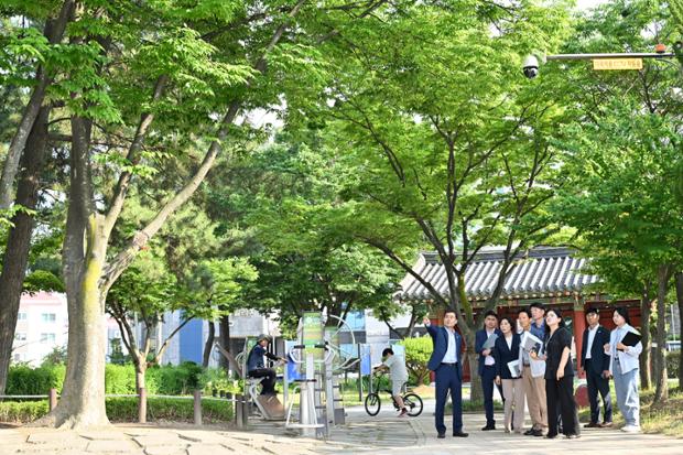 단장공원 수목이식 등 현장확인