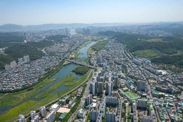 태화강상류 신삼호교주변시가지전경