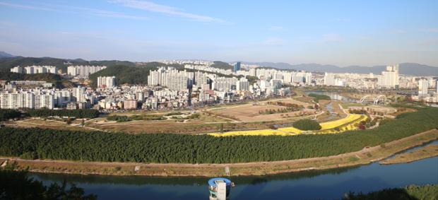 태화강대공원 주변 시가지전경