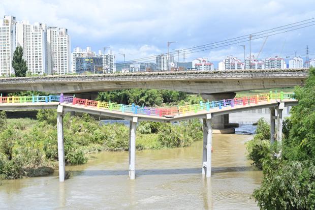 구 삼호교(인도교) 교량 상판 침하(구 삼호교 전경)