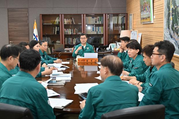 비피해 상황 현장점검_간부회의