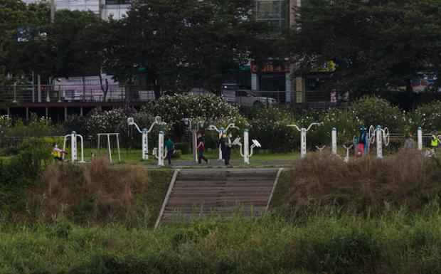 태화강변의 체육시설