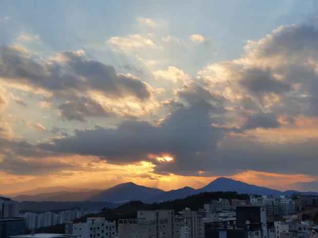 함월루 새해 첫날 일몰