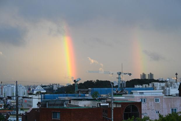 중구 시가지의 무지개