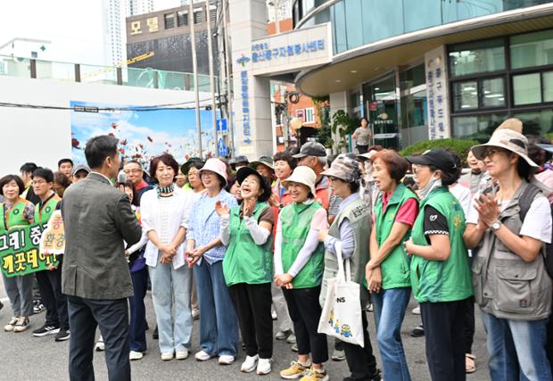 중앙동_추석맞이 일제대청소 격려