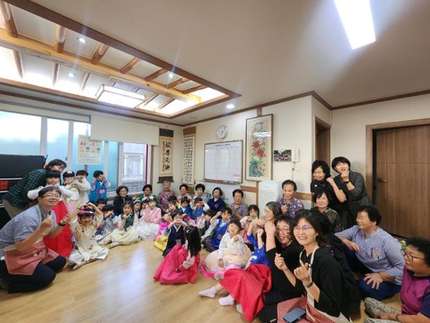 병영2동·도담어린이집, 추석맞이 경로당 명절 인사