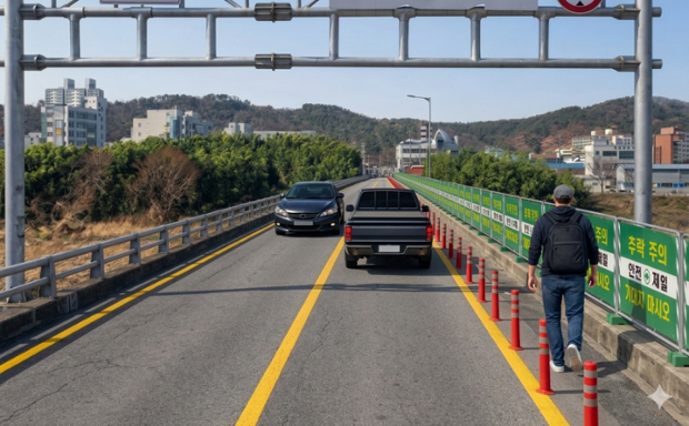 중구, 삼호교(차도교) 차로 폭 조정…임시 통행로 조성 추진