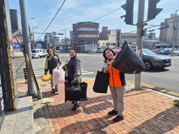 여성 의용소방대 태화지역대·태화동, 이불세탁 봉사활동 실시