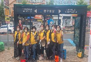 약사동 래미안2차부녀회 방역 및 환경정비 실시 이미지