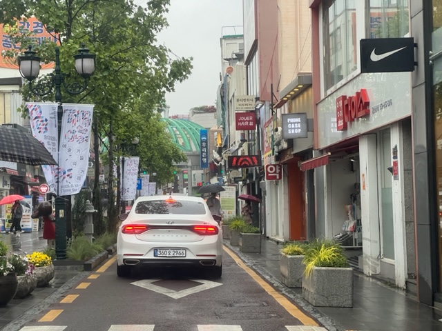 인도가 좁은데 화단이 설치되어 예산낭비가 심합니다. 이미지(1)