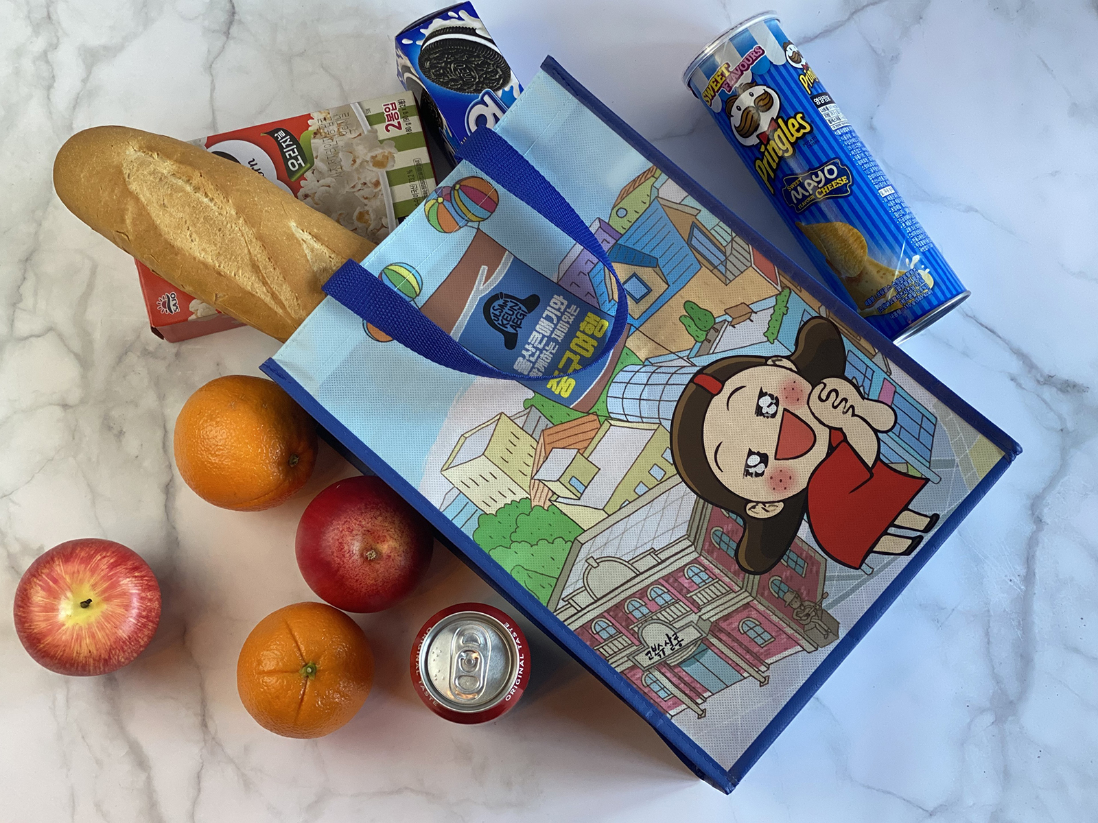 타포린 가방 (소, 파랑) 이미지