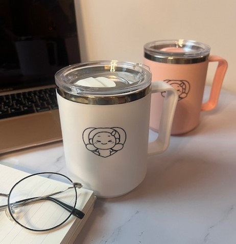 스텐머그 2종(흰색, 분홍색) 이미지