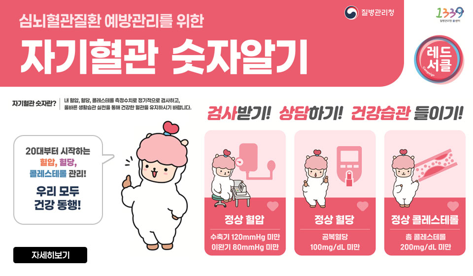 심뇌혈관질환 예방관리를 위한 자기혈관 숫자알기