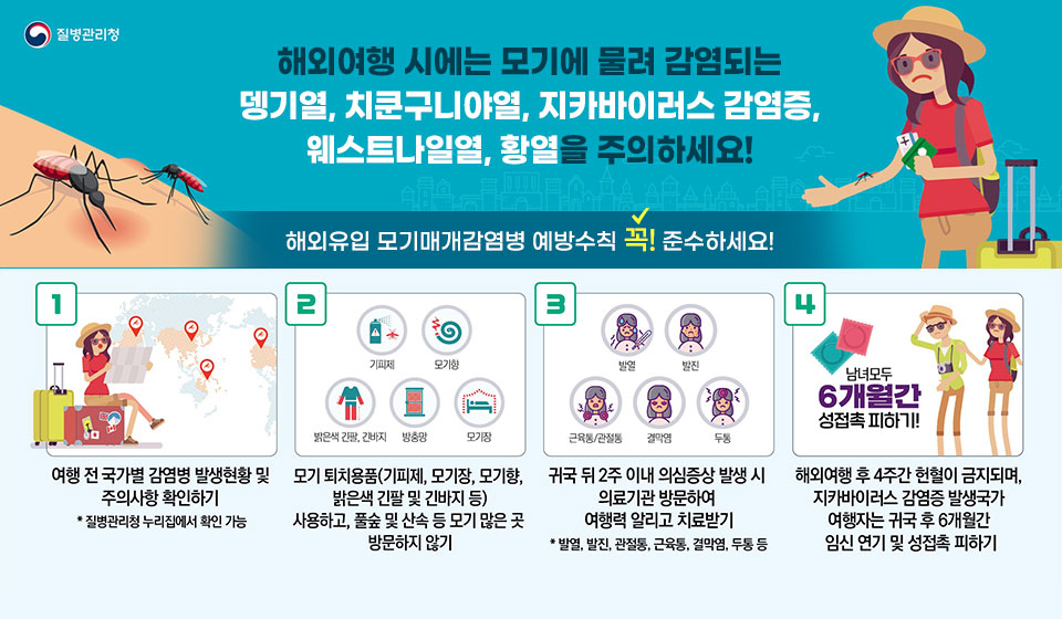 해외유입 모기매개감염병 예방수칙